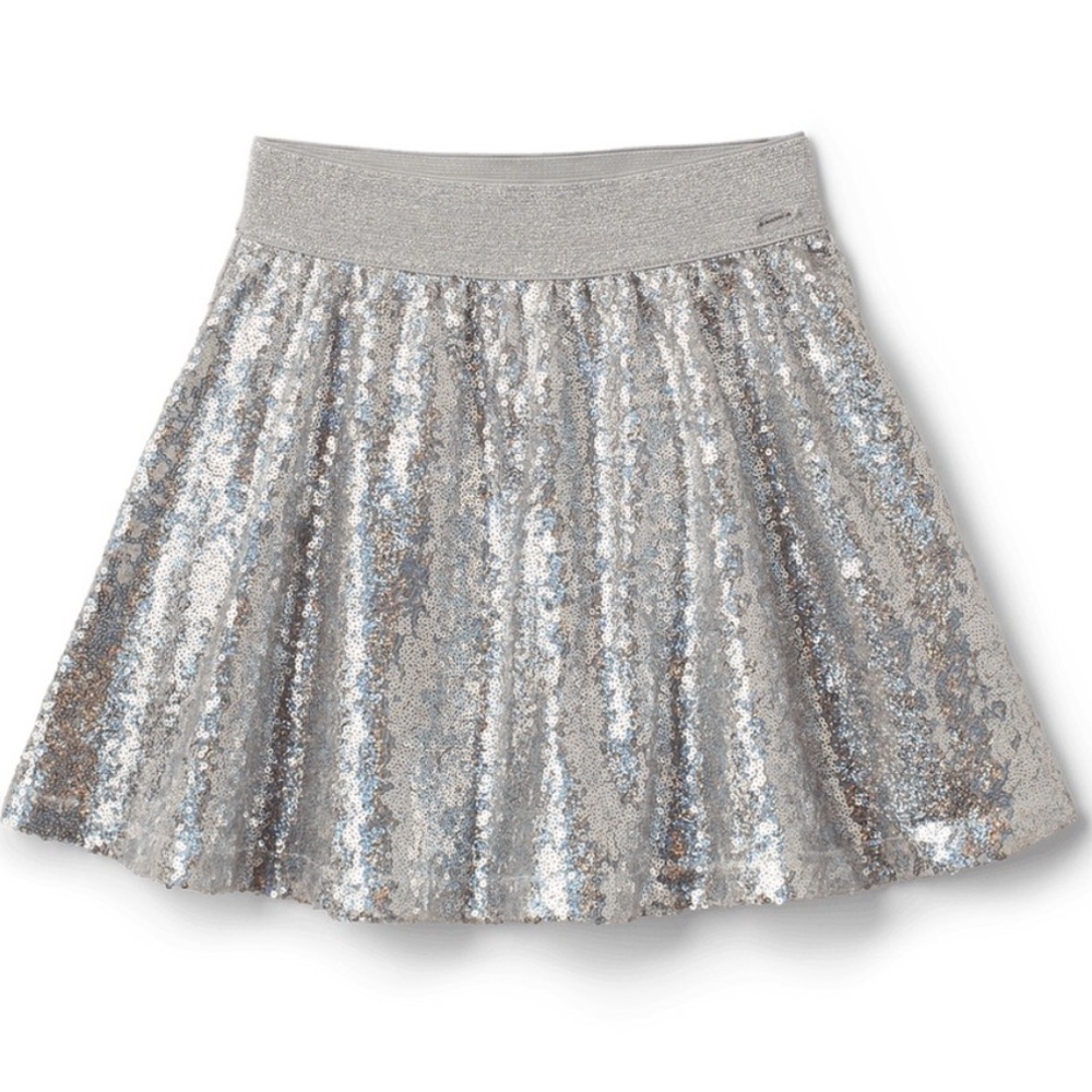 American Girl Sparkling Silver Skirt - Size Medium